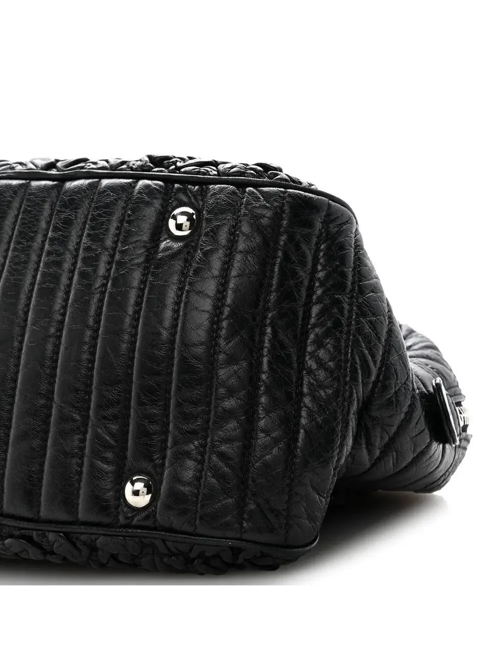 Chanel Lambskin Astrakhan Bowler Black #307057C13B
